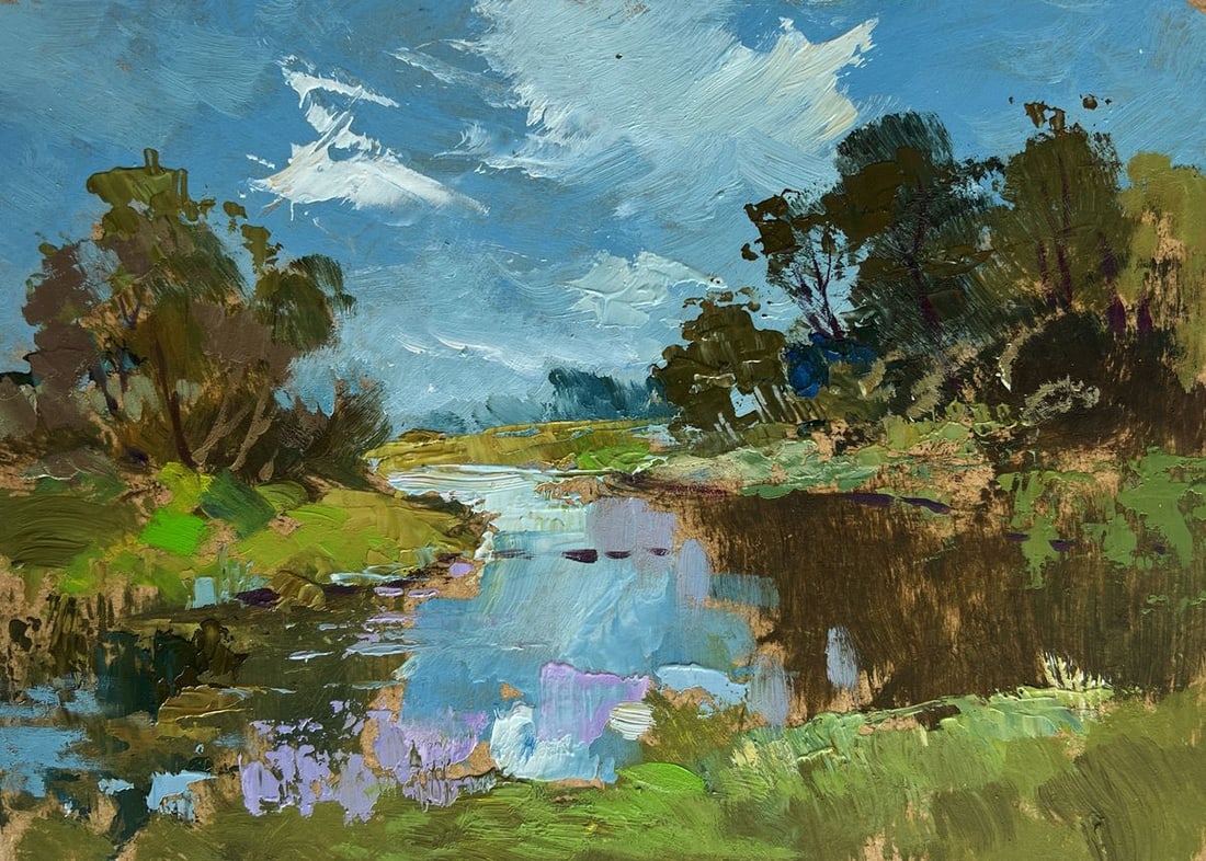Oil painting The Winding River Yuriy Suprunchuk - 3