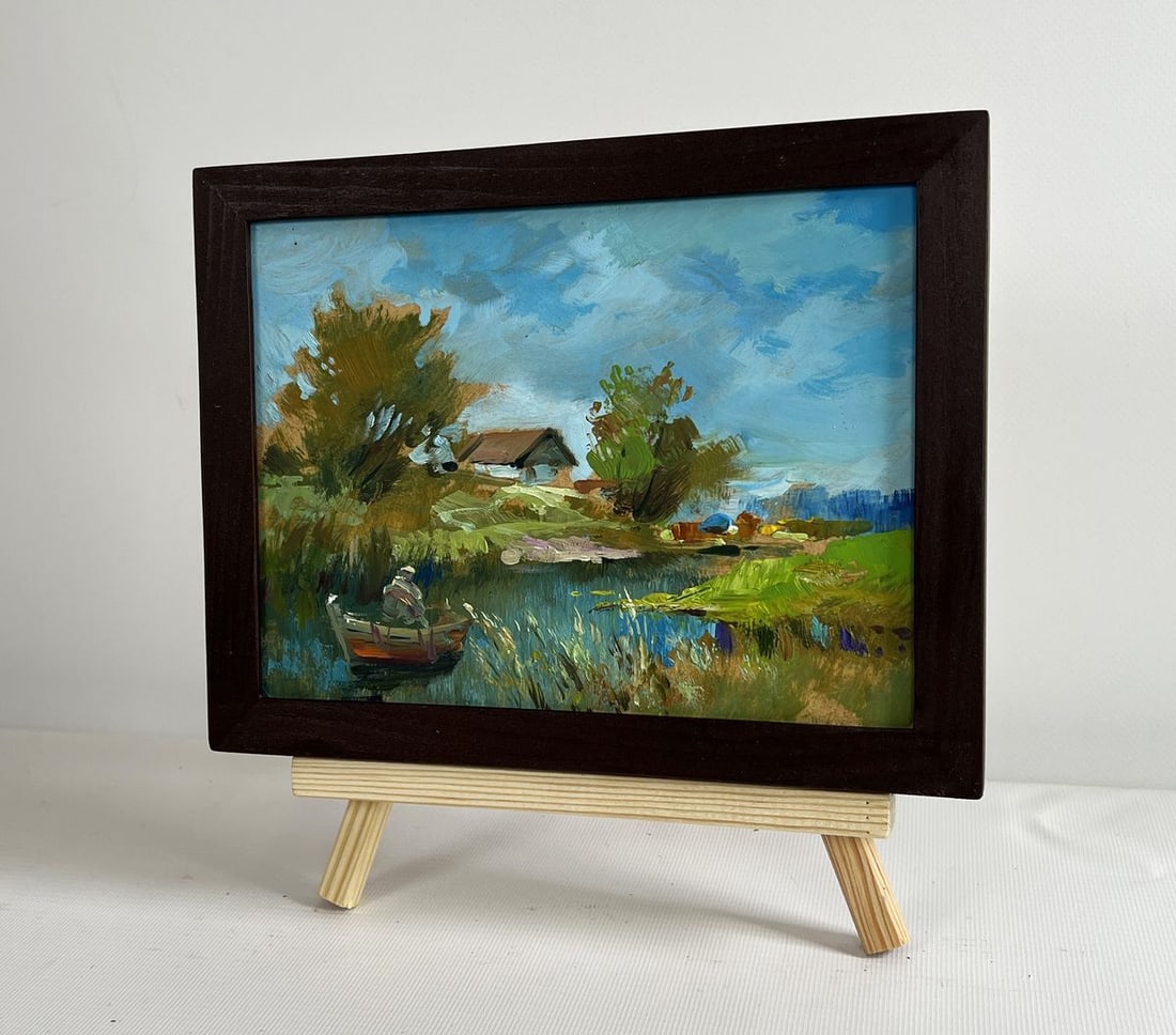 Oil painting I'm sailing home on a boat Yuriy Suprunchuk - 2