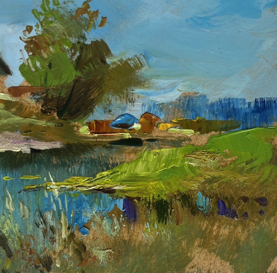 Oil painting I'm sailing home on a boat Yuriy Suprunchuk - 4