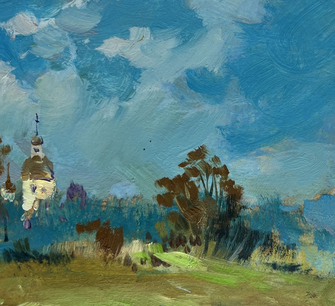 Oil painting A lonely boat among the reeds Yuriy Suprunchuk - 5