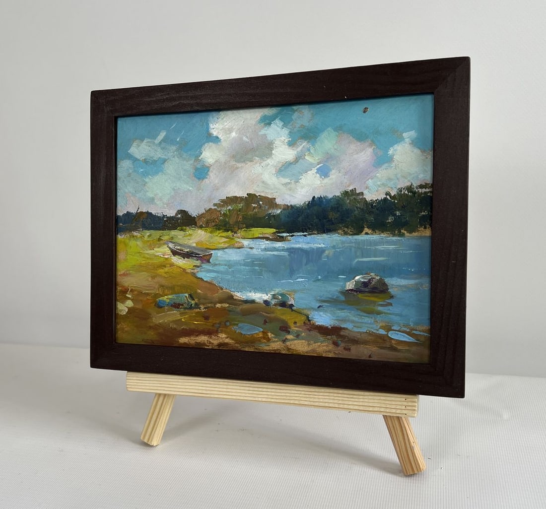 Oil painting Summer harmony of water and sky Yuriy Suprunchuk - 2