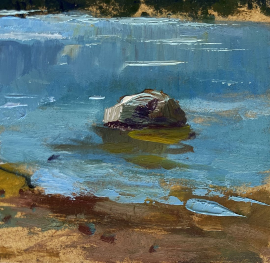 Oil painting Summer harmony of water and sky Yuriy Suprunchuk - 4