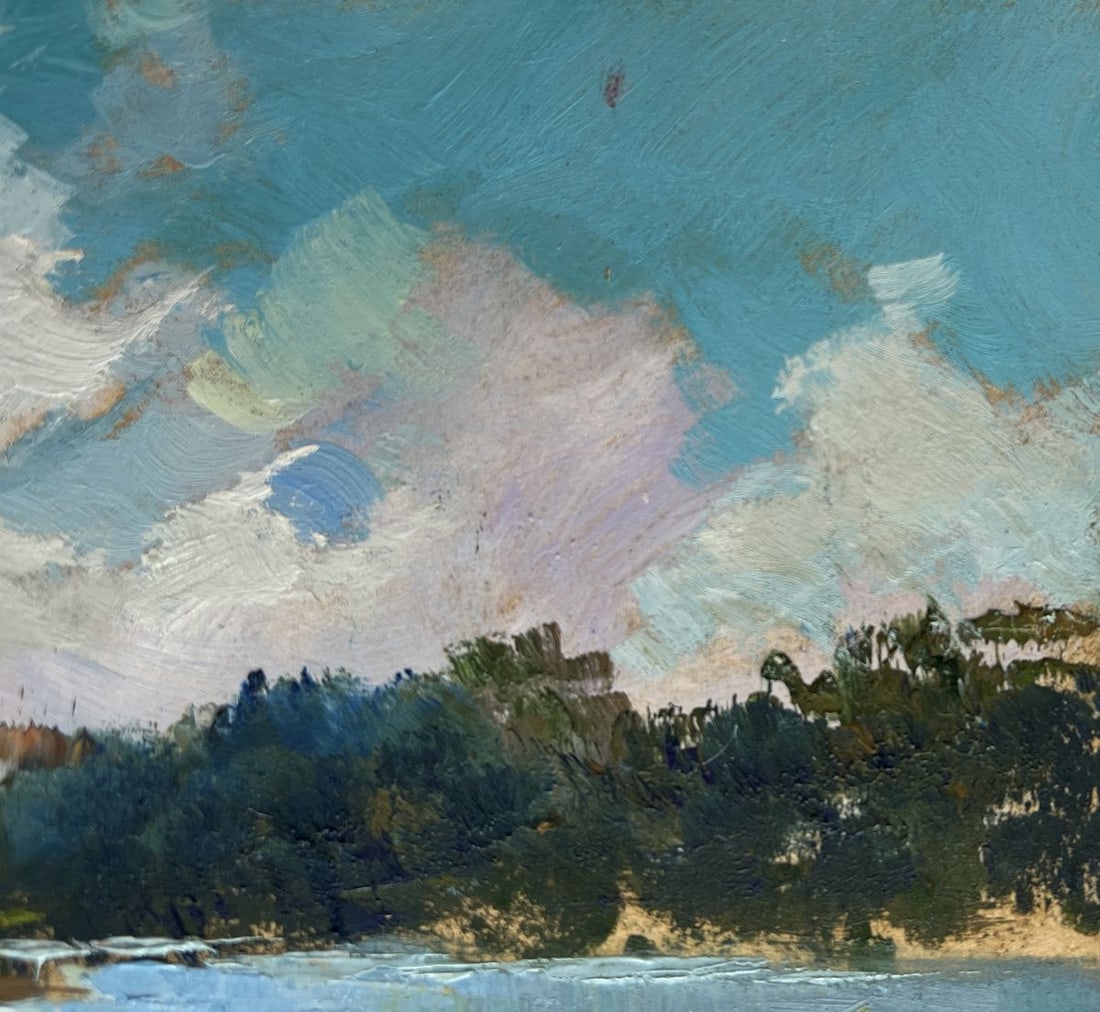 Oil painting Summer harmony of water and sky Yuriy Suprunchuk - 5