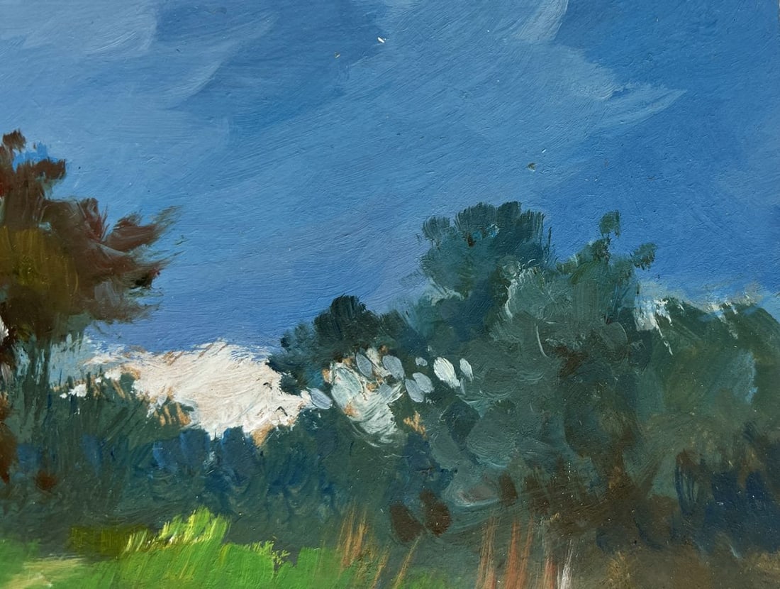 Oil painting A lonely house by the river Yuriy Suprunchuk - 5