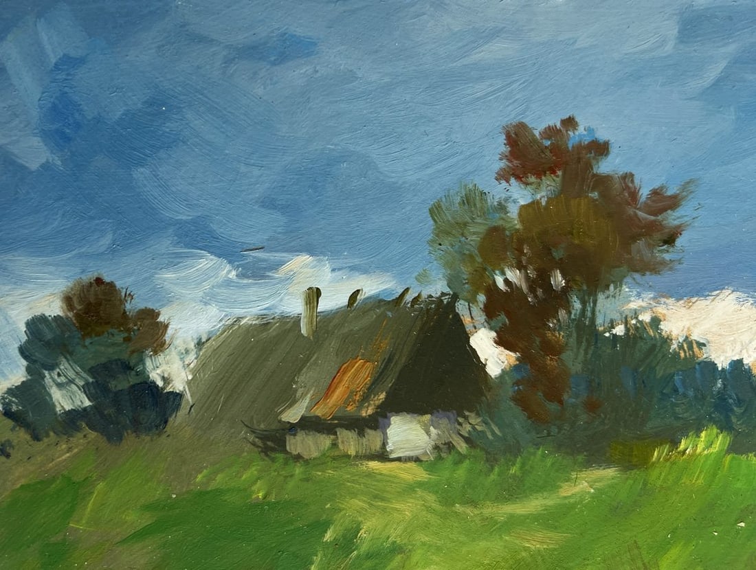 Oil painting A lonely house by the river Yuriy Suprunchuk - 6