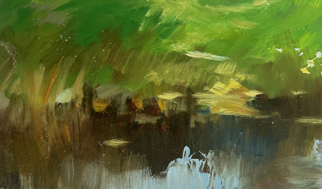 Oil painting A lonely house by the river Yuriy Suprunchuk - 7