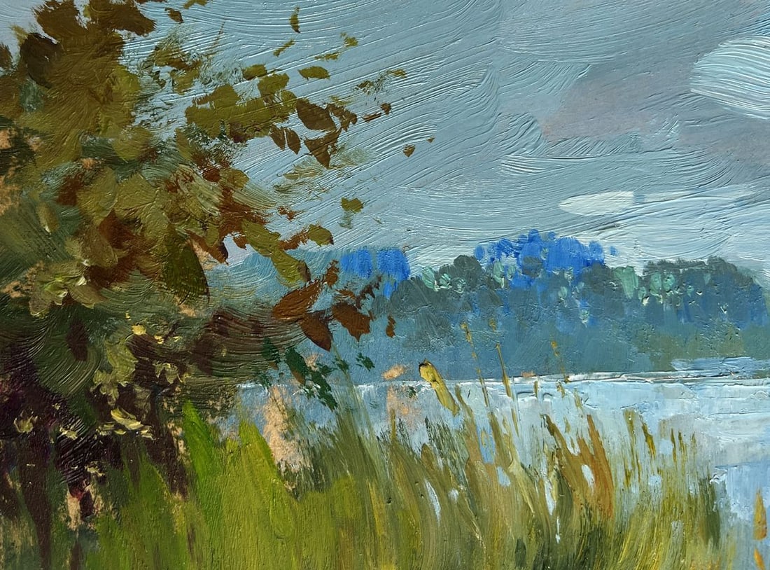 Oil painting A boat among the reeds Yuriy Suprunchuk - 6