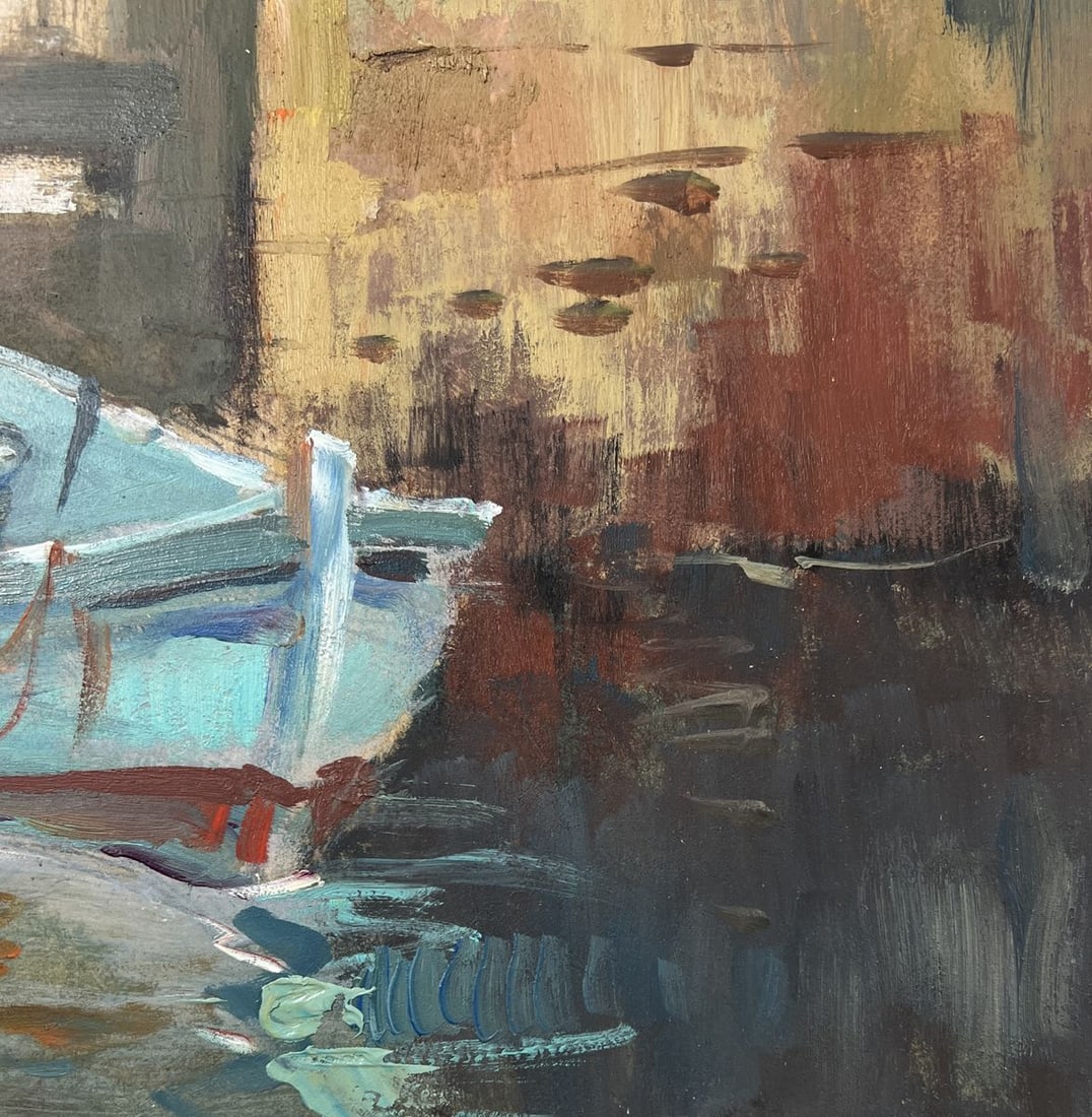 Oil painting Boat in the middle of city streets Yuriy Suprunchuk - 8