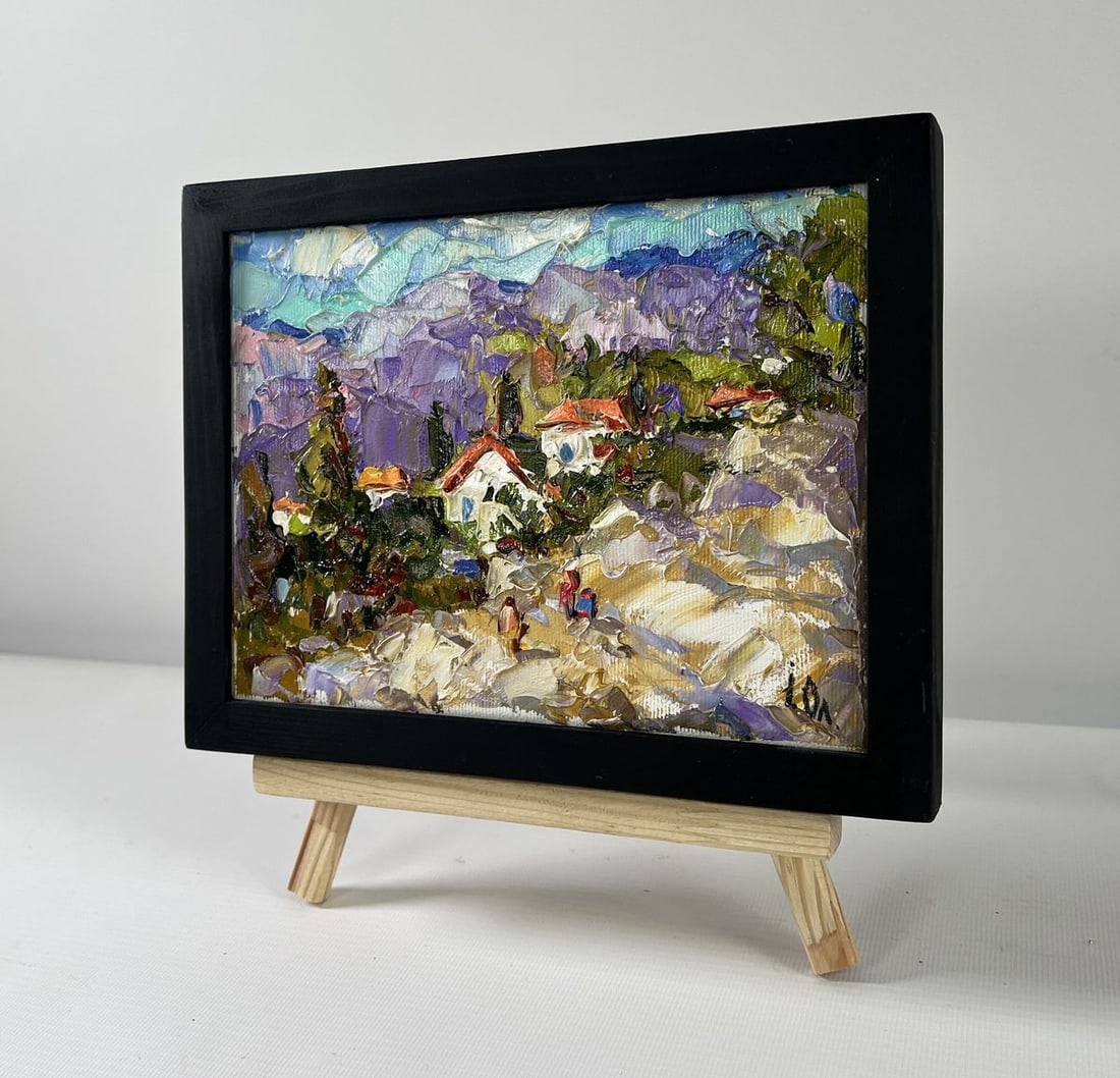 Oil painting Village among the mountains Alex Kalenyuk - 2
