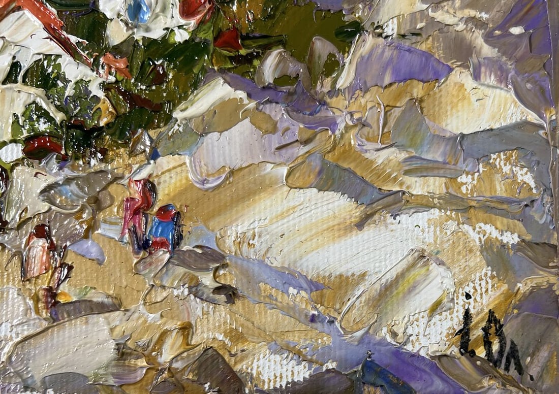 Oil painting Village among the mountains Alex Kalenyuk - 5