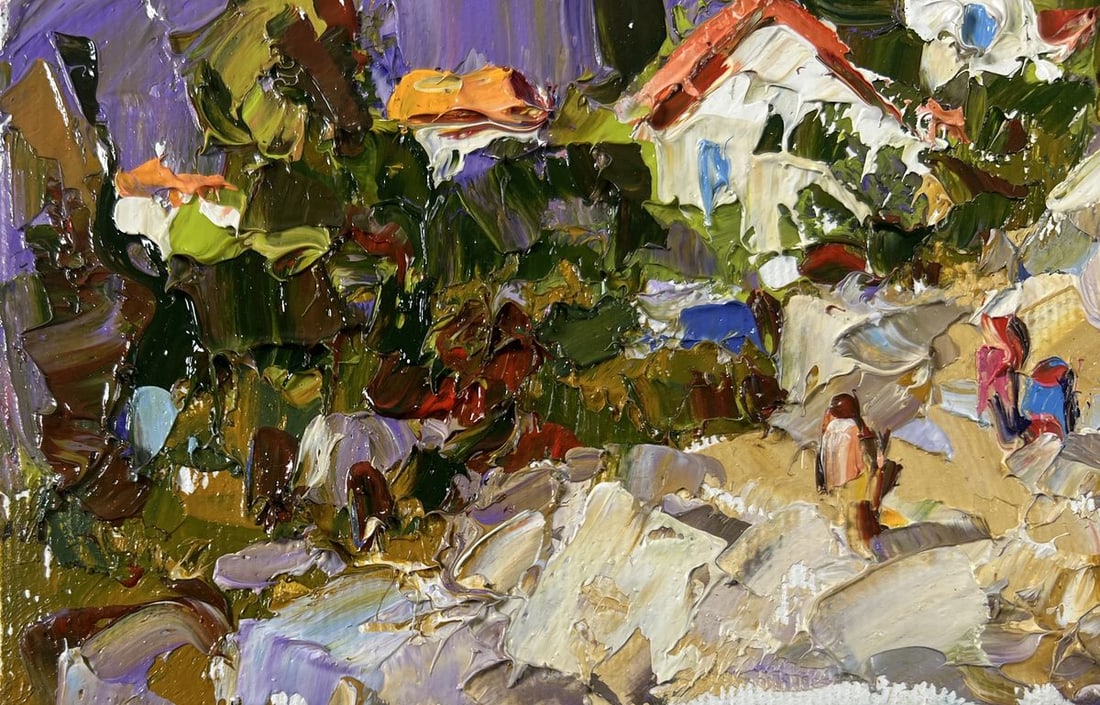 Oil painting Village among the mountains Alex Kalenyuk - 6