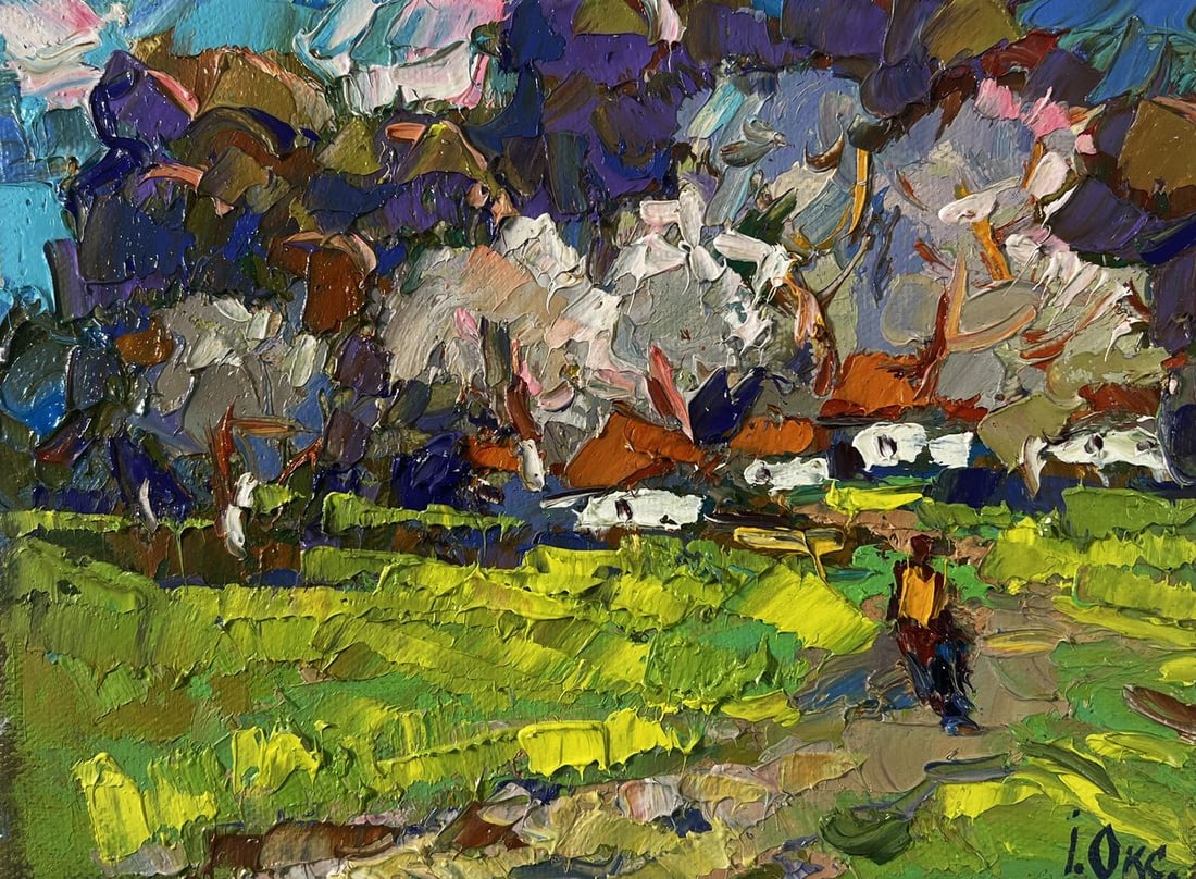 Oil painting As the snow melts early spring comes Oksana Ivanyuk - 3