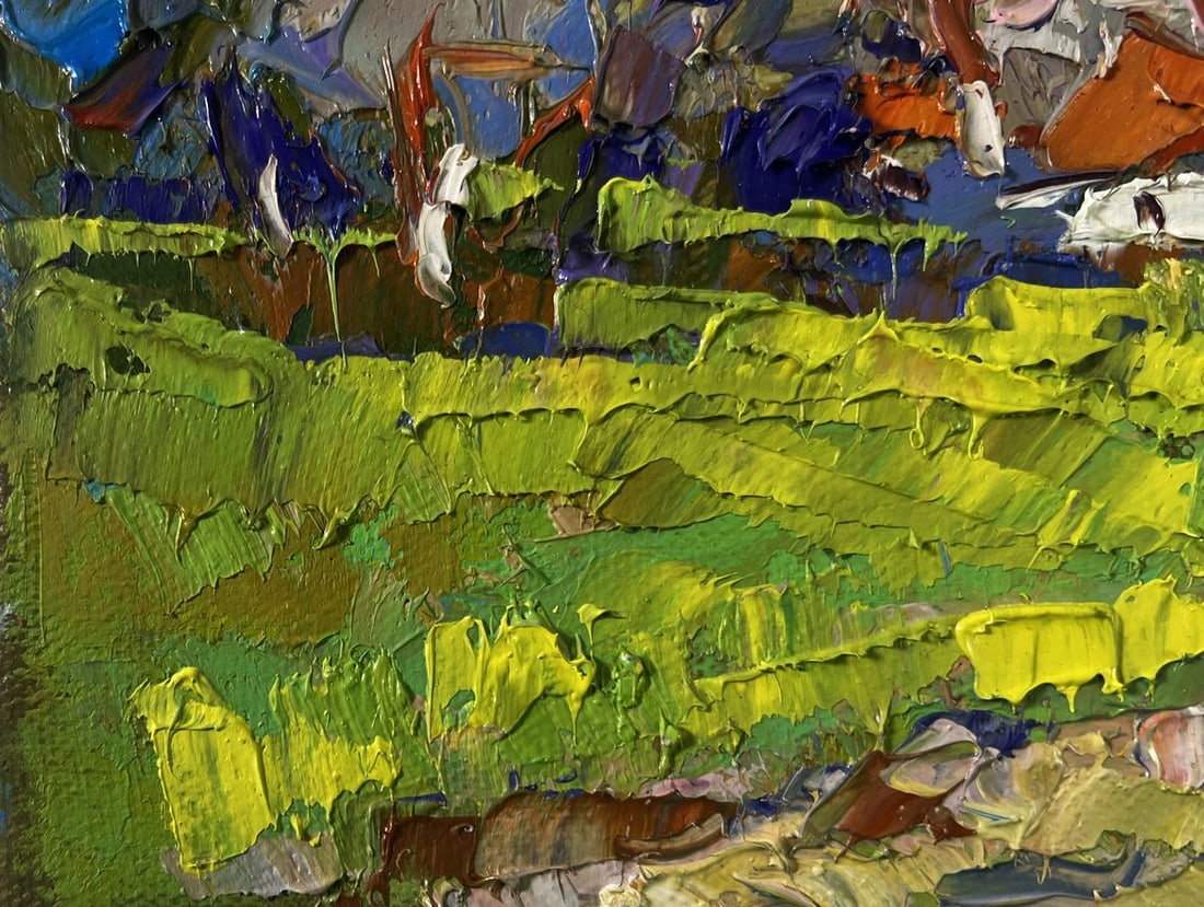 Oil painting As the snow melts early spring comes Oksana Ivanyuk - 6