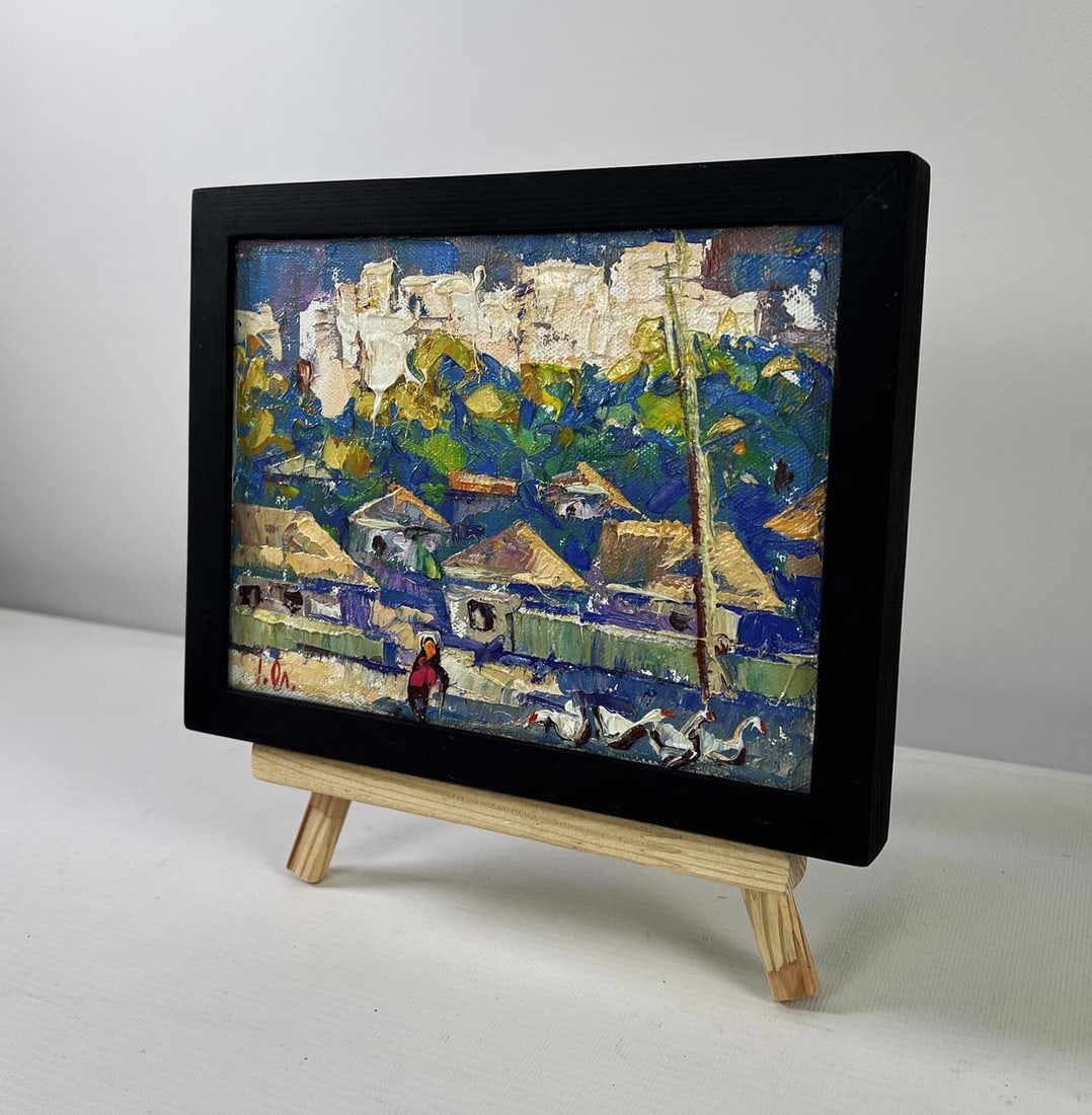 Oil painting Sunlight gently pours through houses Oleksiy Ivanyuk - 2