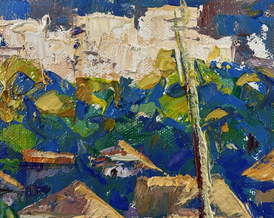 Oil painting Sunlight gently pours through houses Oleksiy Ivanyuk - 4