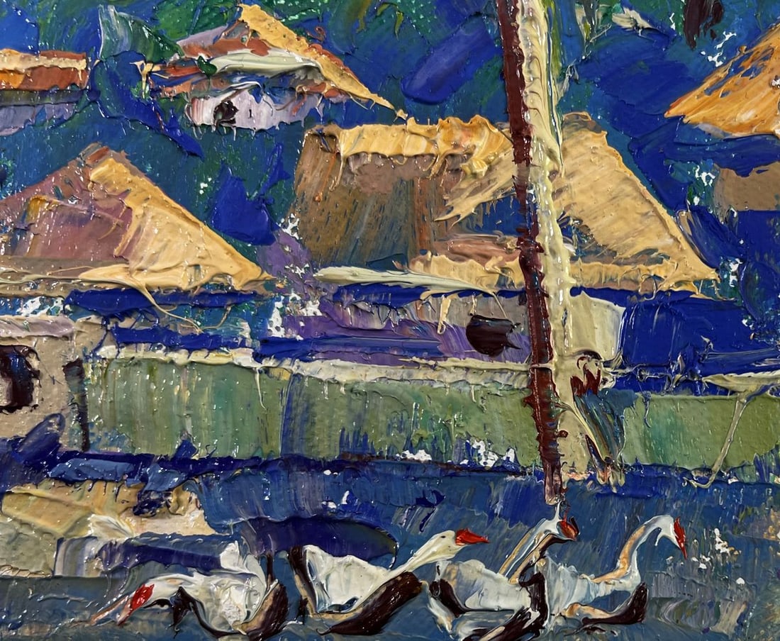 Oil painting Sunlight gently pours through houses Oleksiy Ivanyuk - 5