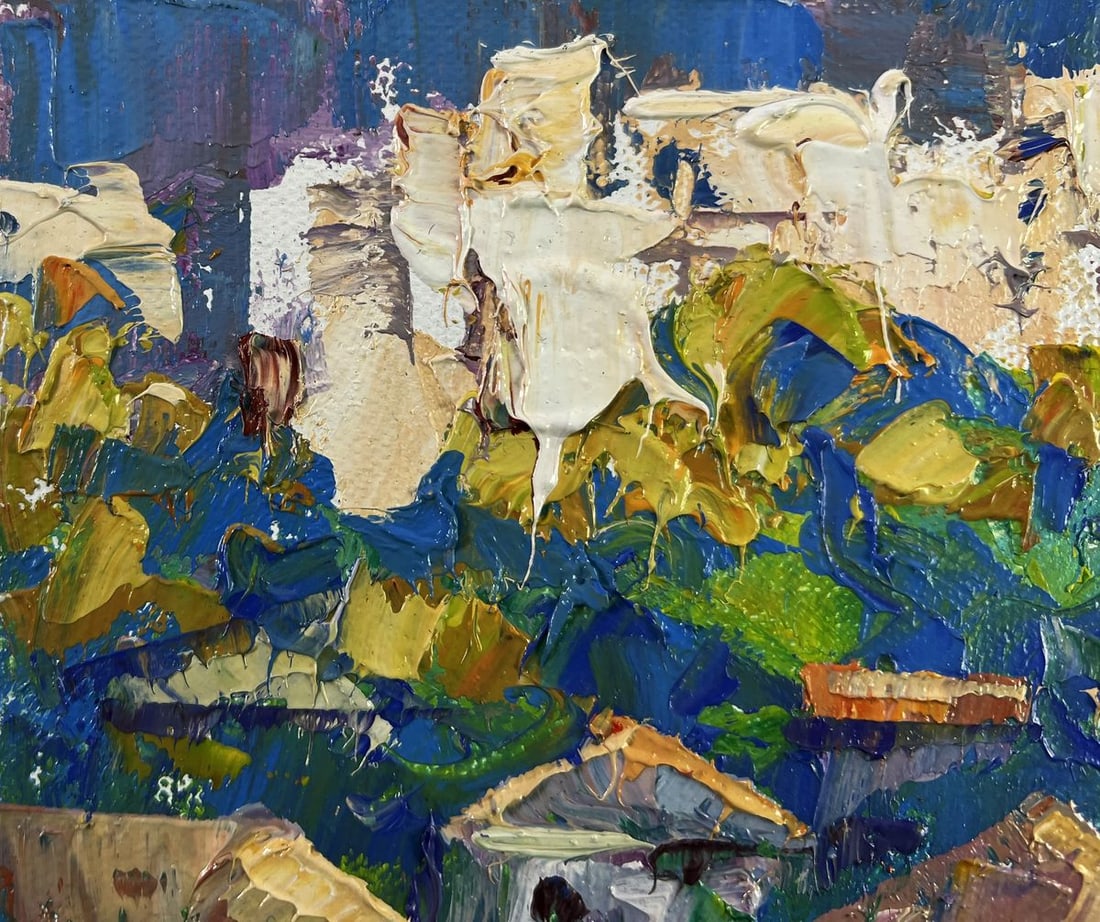 Oil painting Sunlight gently pours through houses Oleksiy Ivanyuk - 7