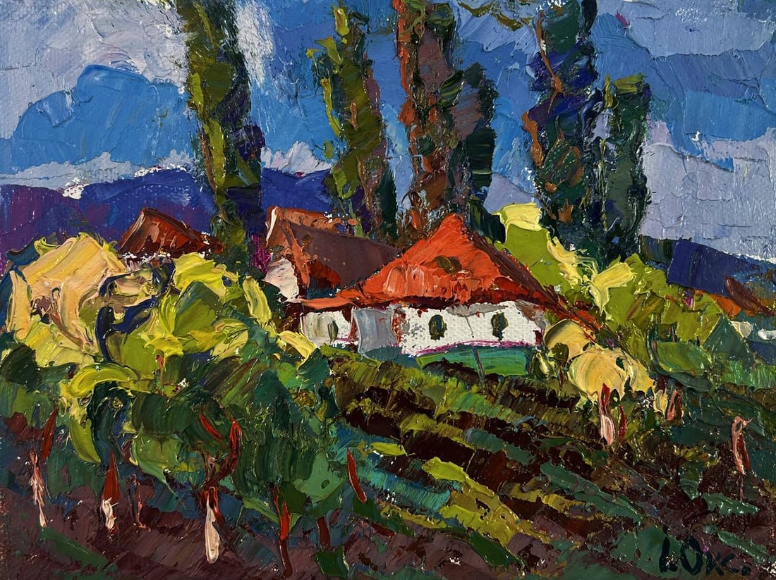 Oil painting Childhood in the aromas of grass Oksana Ivanyuk - 3