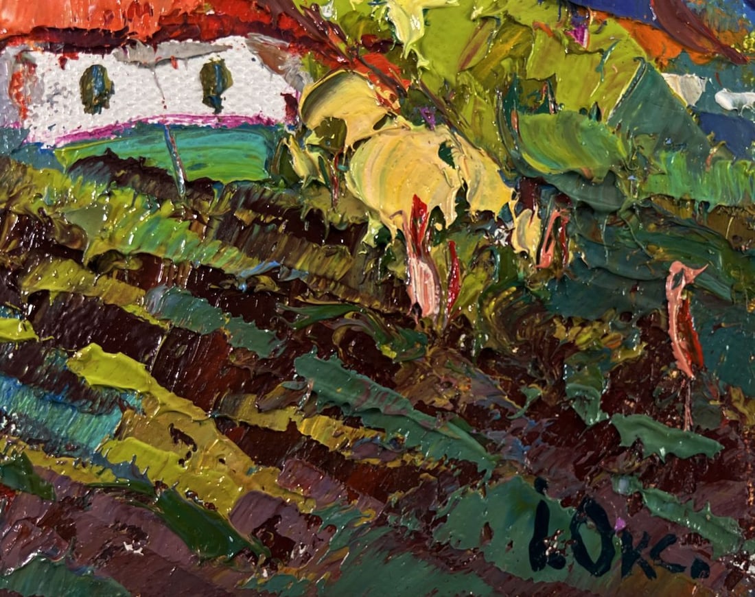 Oil painting Childhood in the aromas of grass Oksana Ivanyuk - 5