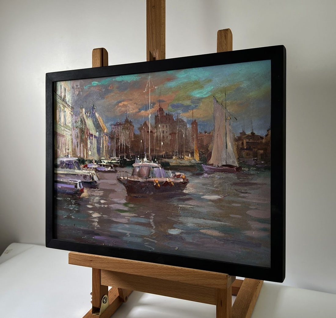 Oil painting City sailboats Yuriy Suprunchuk - 2