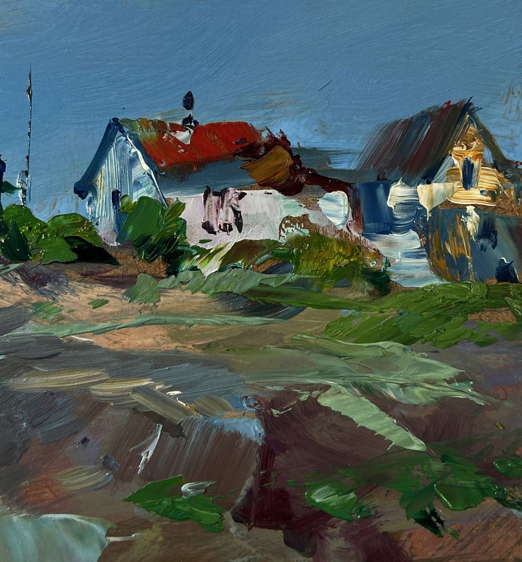 Oil painting Shore with a boat Yuriy Suprunchuk - 4