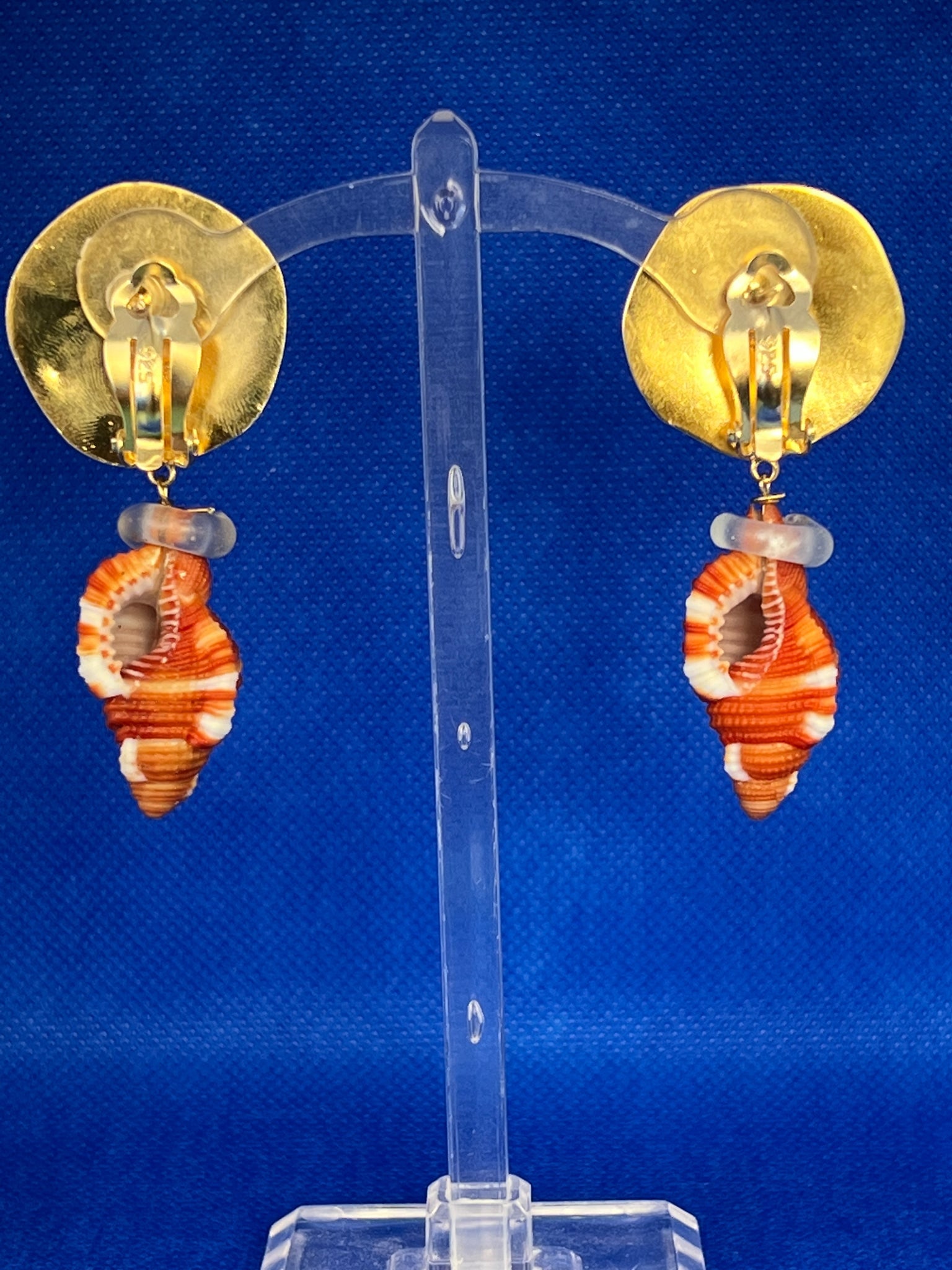 Tuexdo Urchin and Cymatium Shell Earrings - 3