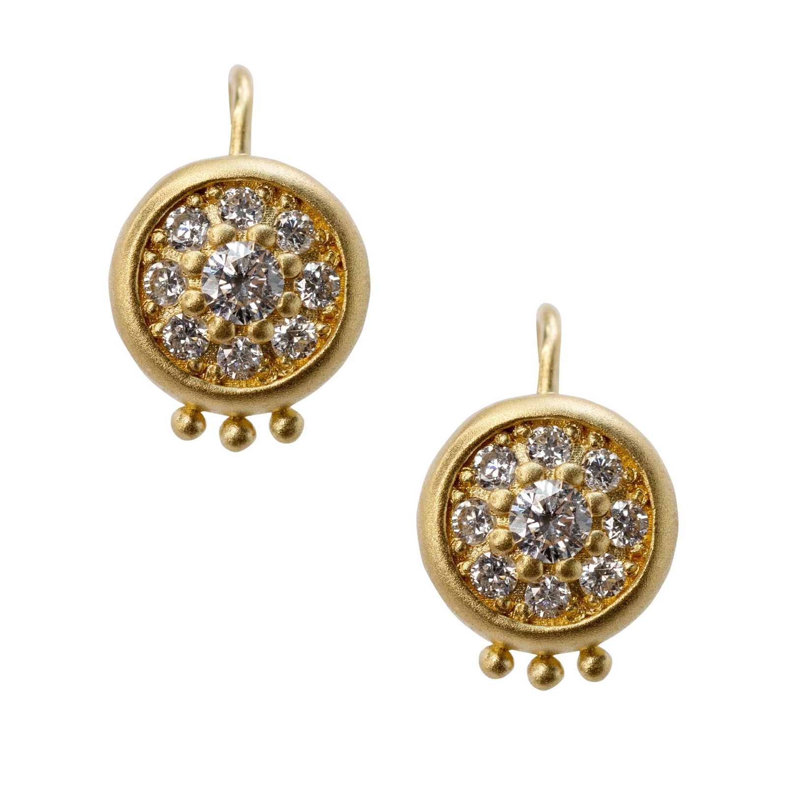 Muse 18K Gold Diamond Hook Earring - 3