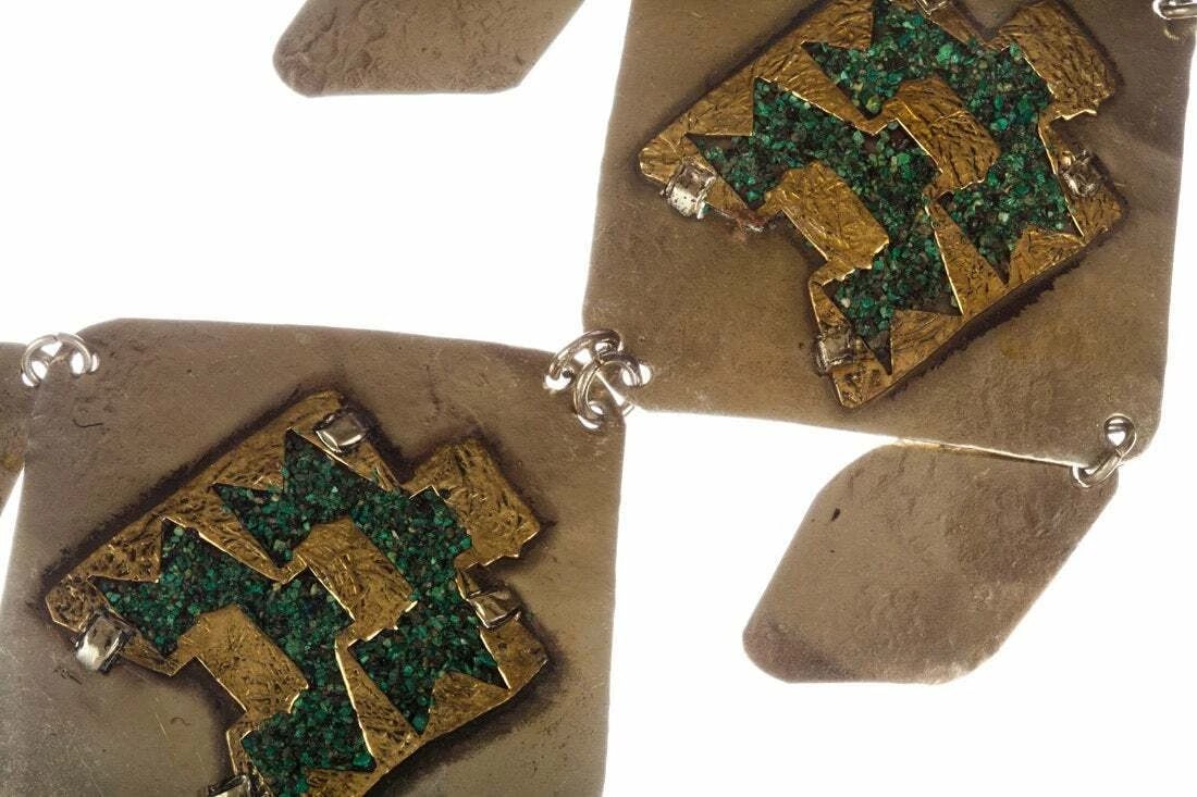 Israeli Arts and Crafts Runway Charm Necklace - 5