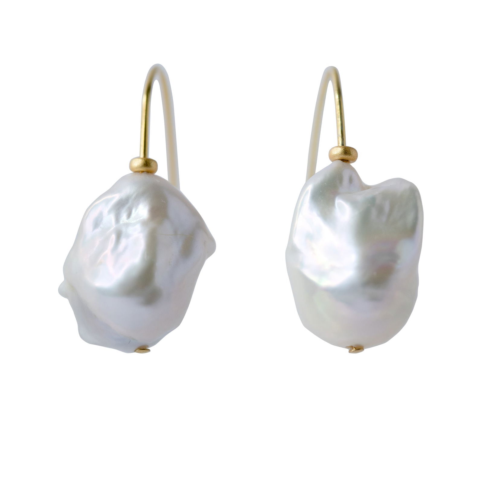 Baroque Pearl Earring 14K Gold Hooks - 2