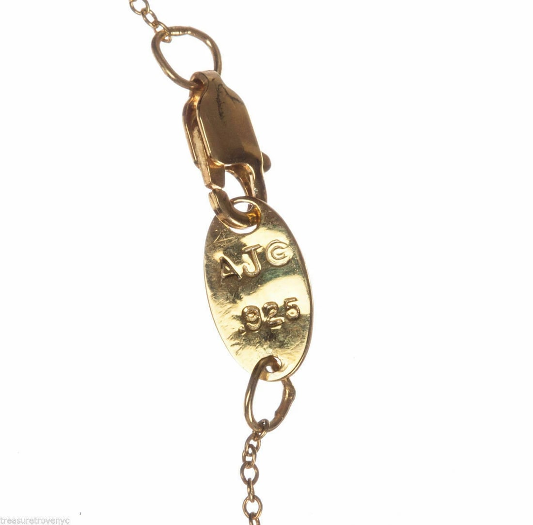 18 kt Gold Vermeil Sterling Silver Buckle Charm Necklace Alberto Juan - 8