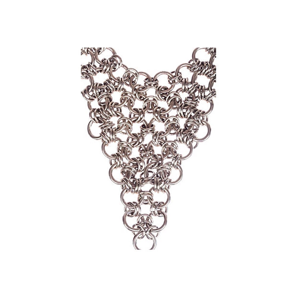 Hand Made Vintage Chain Bib Bandana Necklace - 4