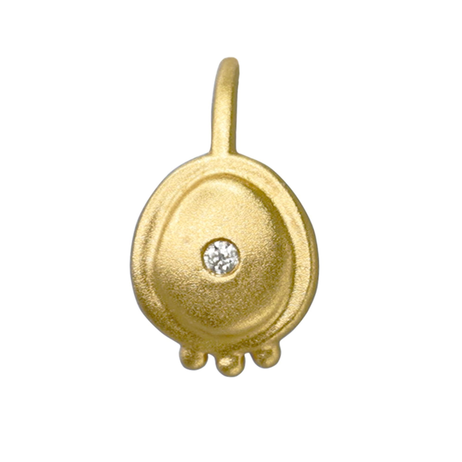 Oro 18K Gold Diamond Hook Earring - 6
