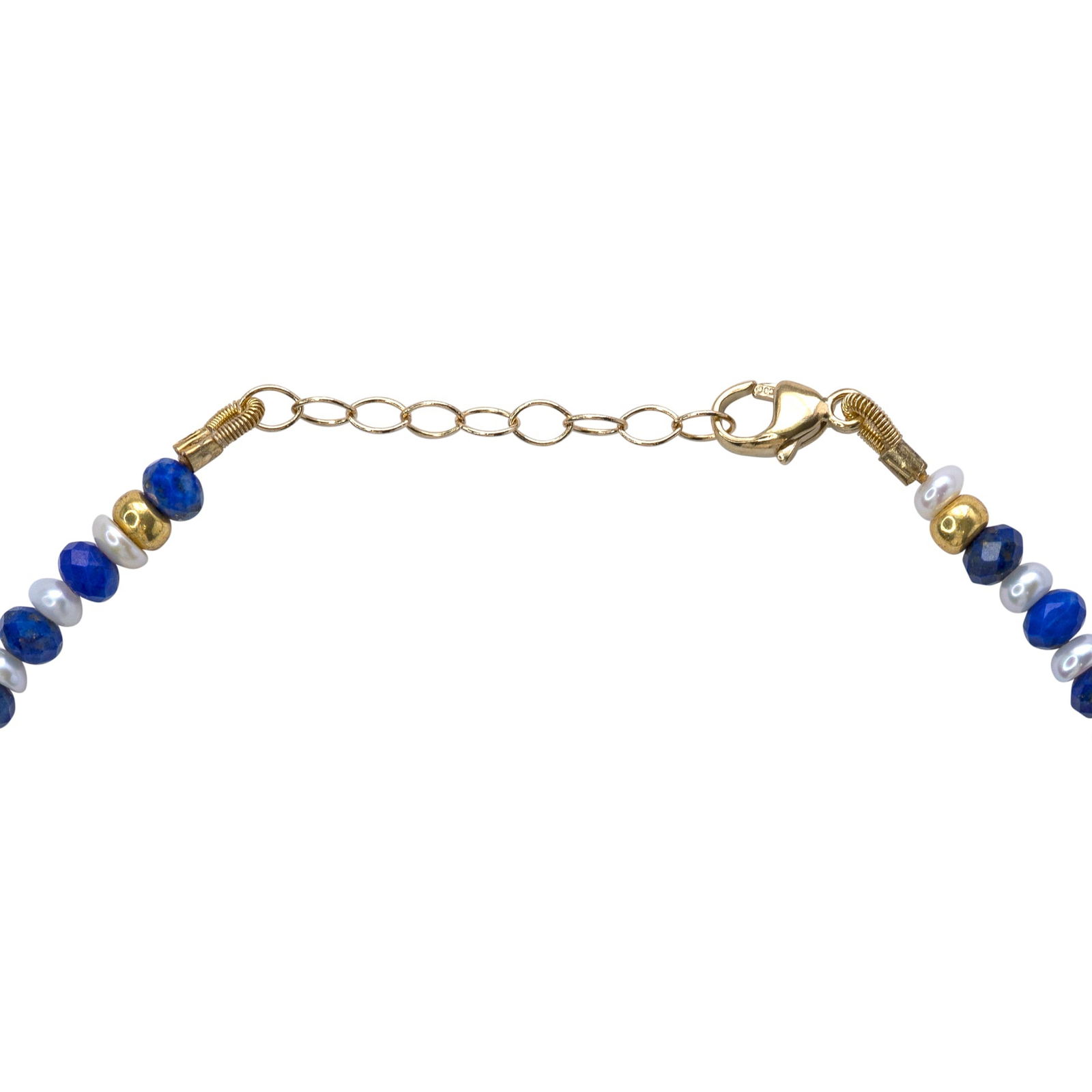 Lapis Lazuli & Pearl Bracelet 14K Gold - 2