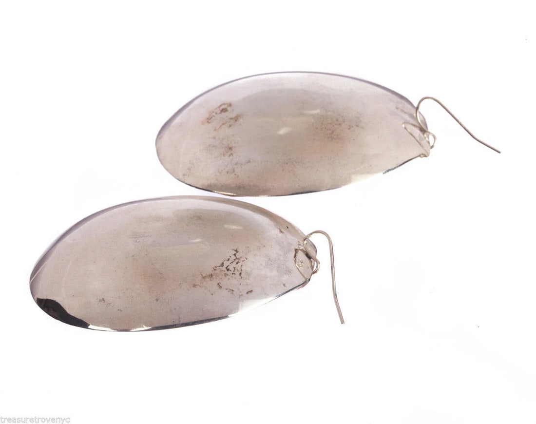 Sterling Silver Plated Brass Soup Spoon Earrings Alberto Juan - 4