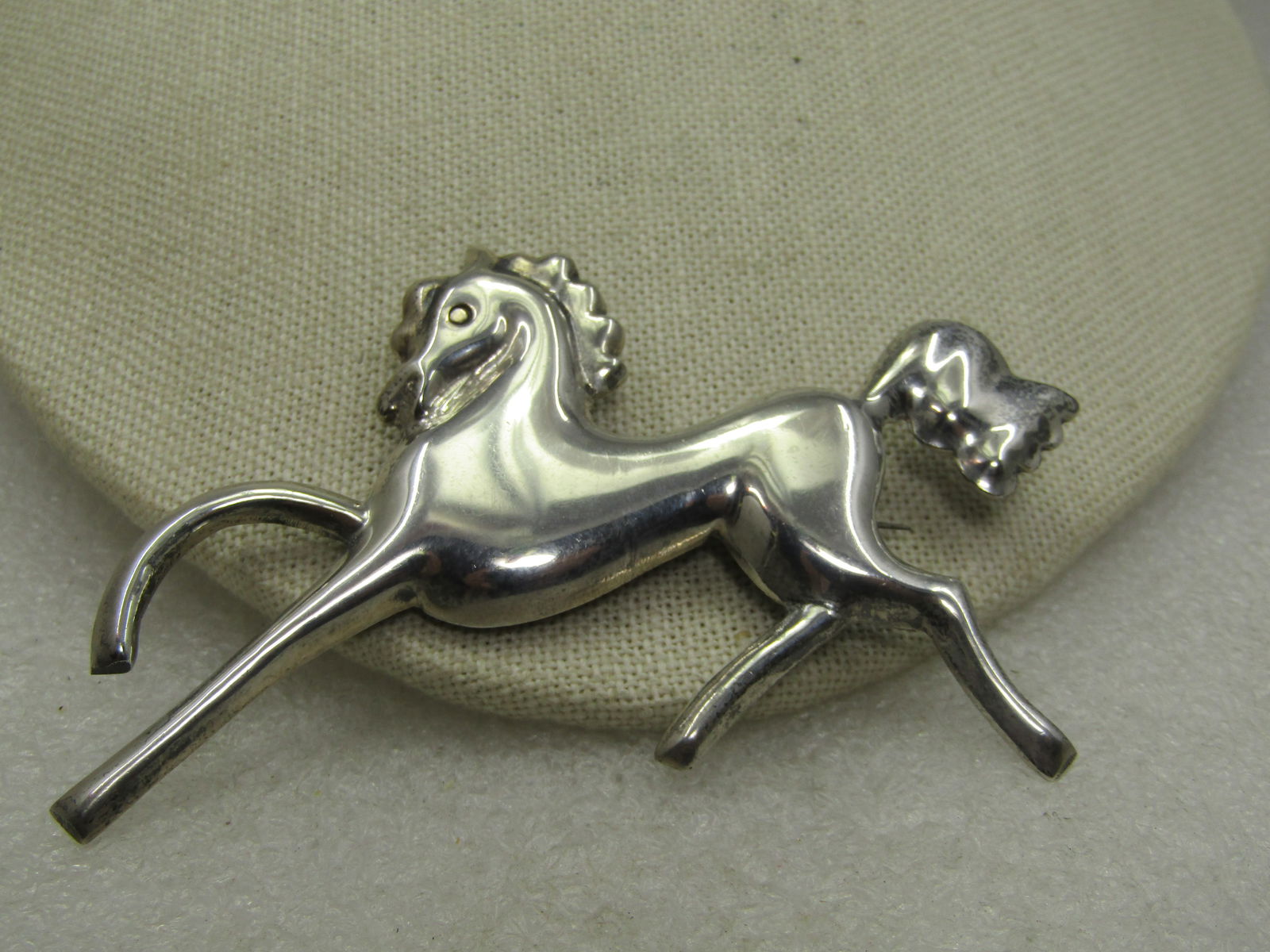 Vintage Sterling Horse Brooch, Mexico, 3.75" by 2" (1 of 6)