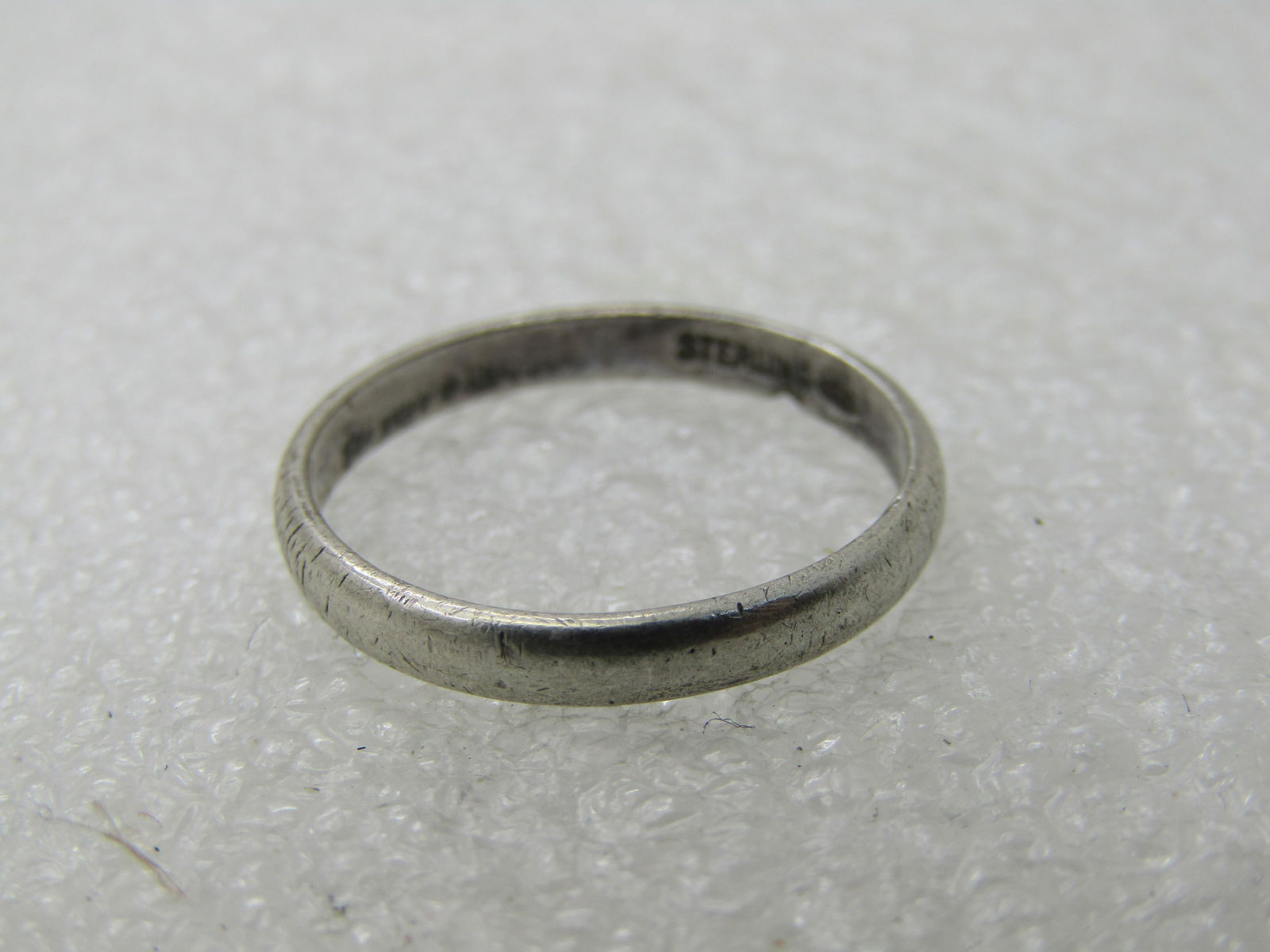 Vintage Sterling 2.5mm Wedding Band, Sz. 7, Clark & Coombs, Unisex - 5