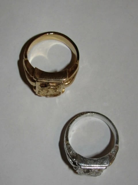 18 kt Gold Vermeil Sterling Silver Small Rectangular Perseus Cameo Pinky Ring - 4