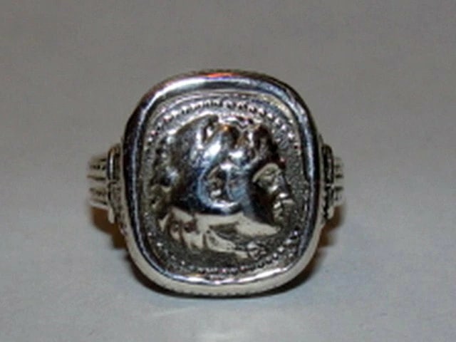 Sterling Silver Alexander the Great Etruscan Style Cameo Ring Alberto Juan (1 of 5)