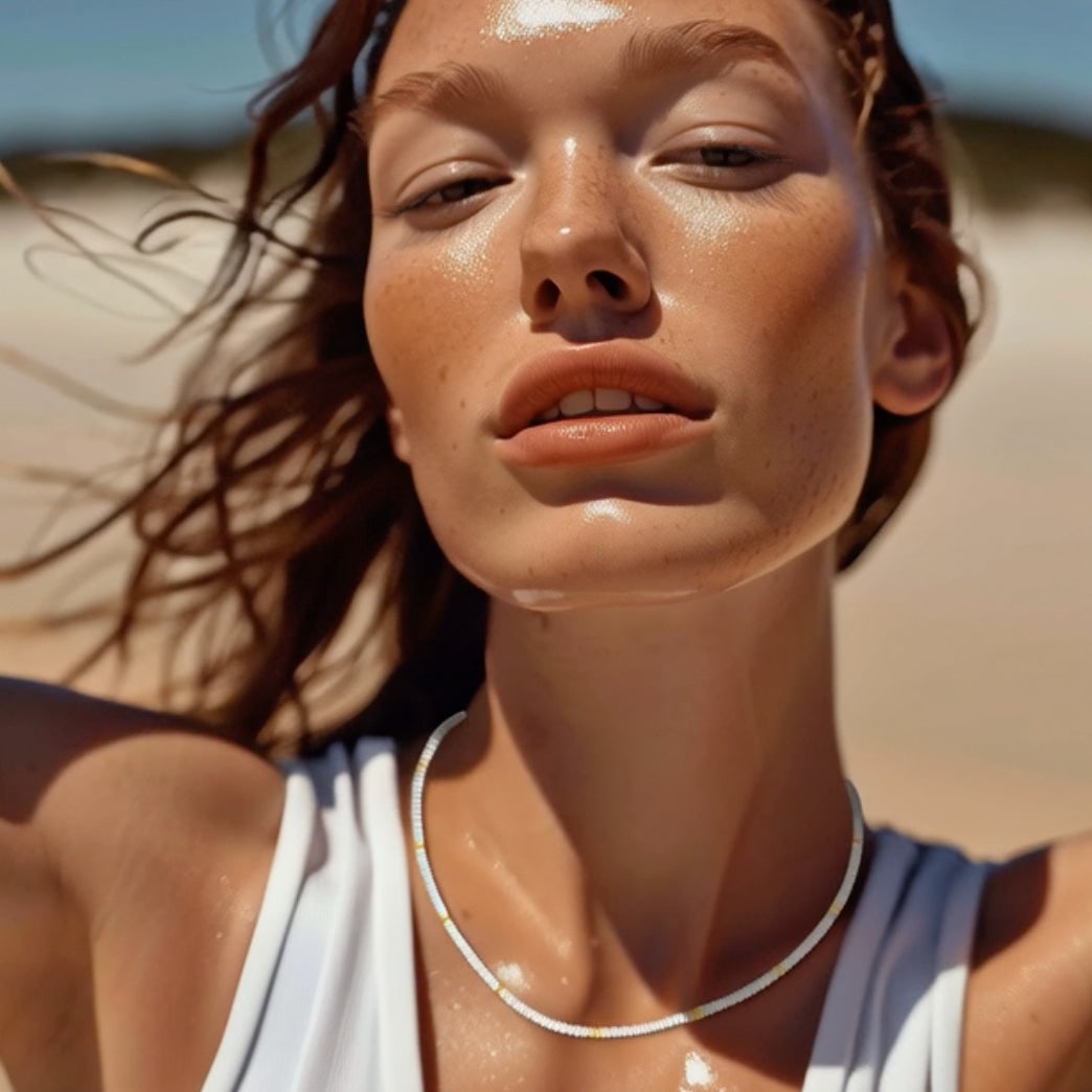 Tiny Pearl Necklace 14K Gold - 7