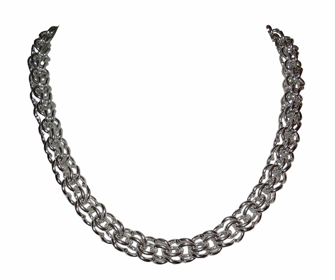Statement Unique Sterling Silver Hand Made Chain Necklace Alberto Juan (1 of 6)
