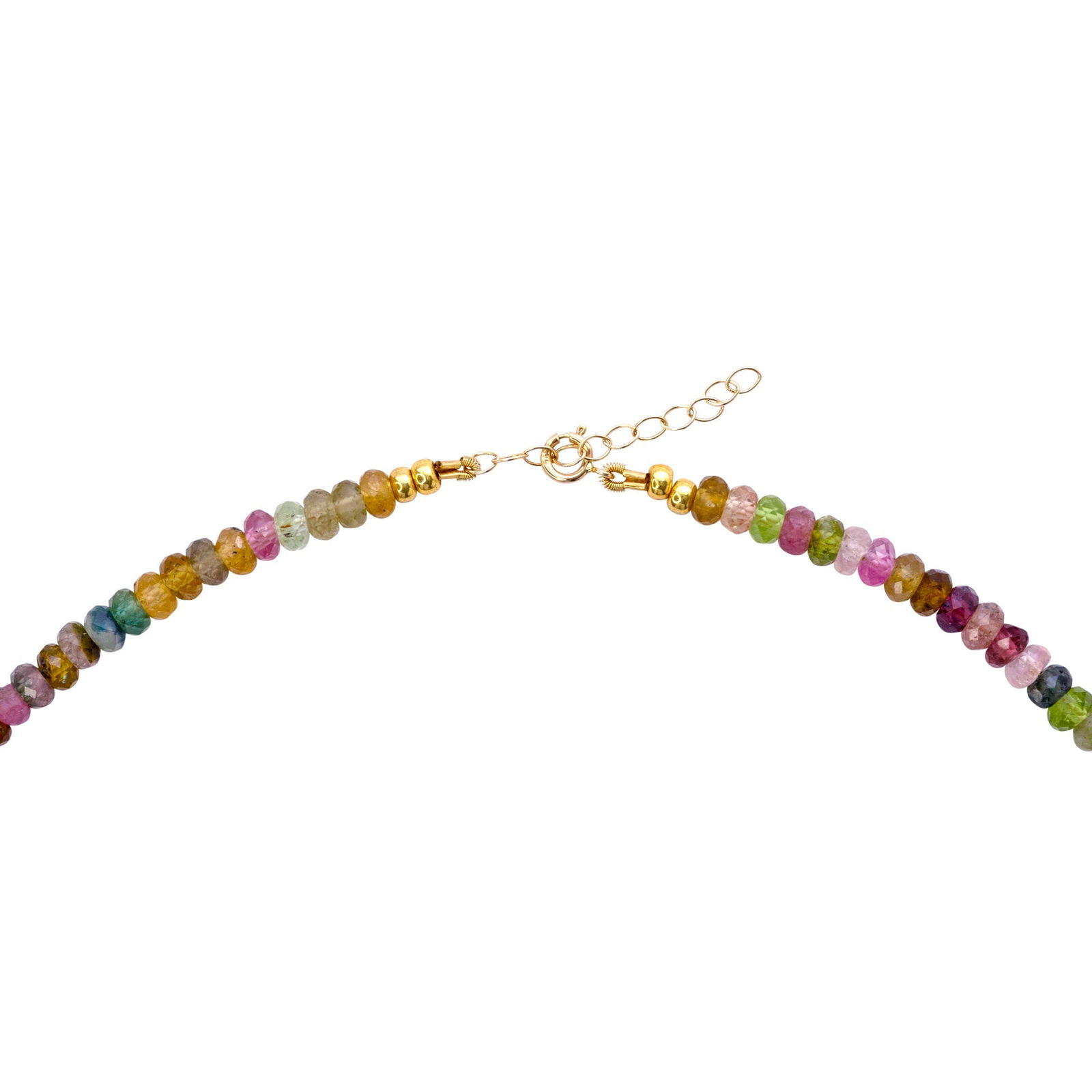 Birthstone October Watermelon Tourmaline Necklace 14K Gold - 4
