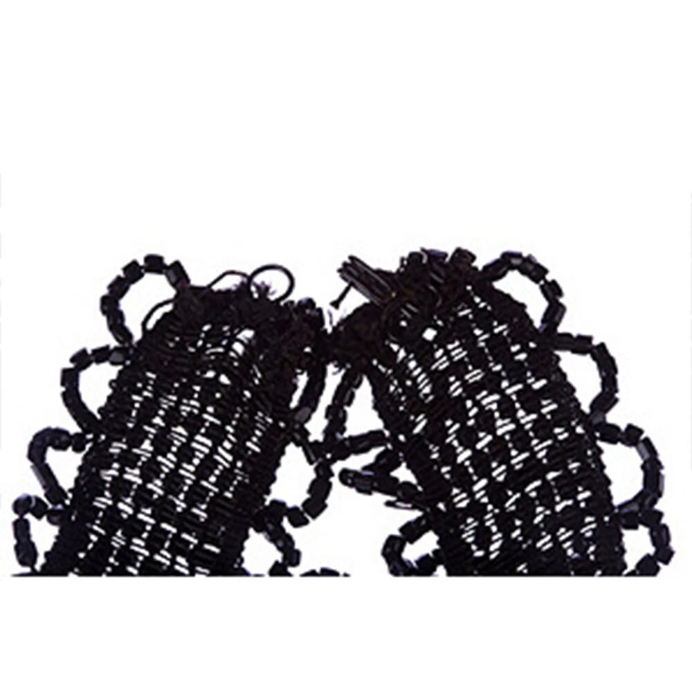 Victorian Jet Bead Bracelet - 7