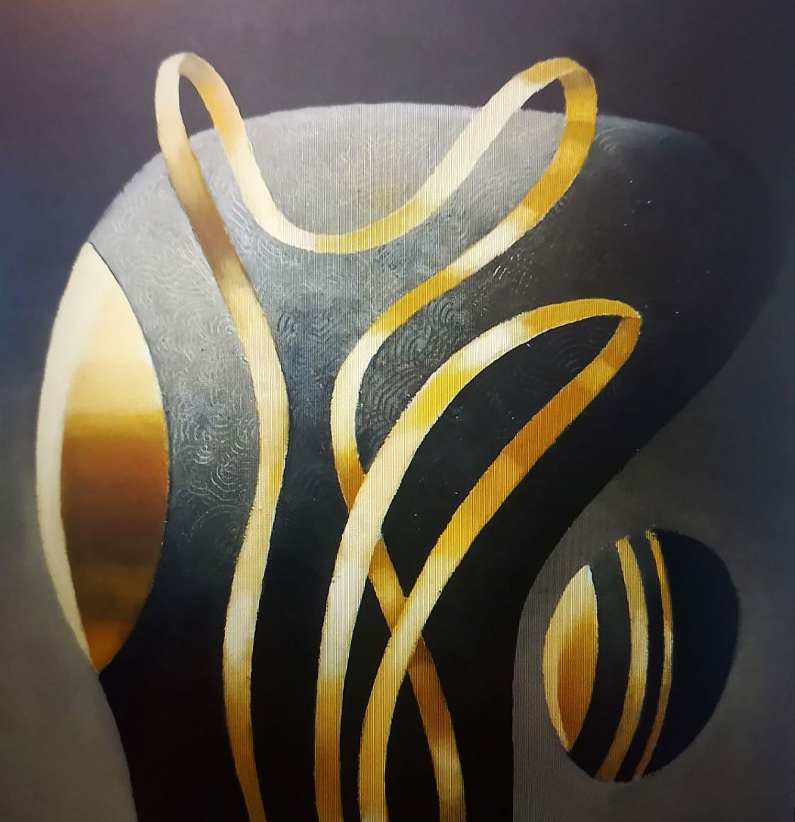 Oil painting Form with ribbon Alexander Strashevich: Title: Oil painting Form with ribbon Alexander Strashevich Description: 75STRASH Painter: Alexander Strashevich Size: 50x50 cm/19.68x19.68 inches Components: oil, cardboard Original painting