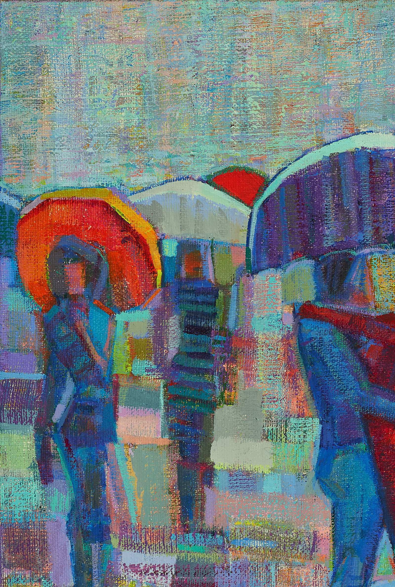Acrylic painting Two in the Noise of the Rain Alexey Rubanov - 2
