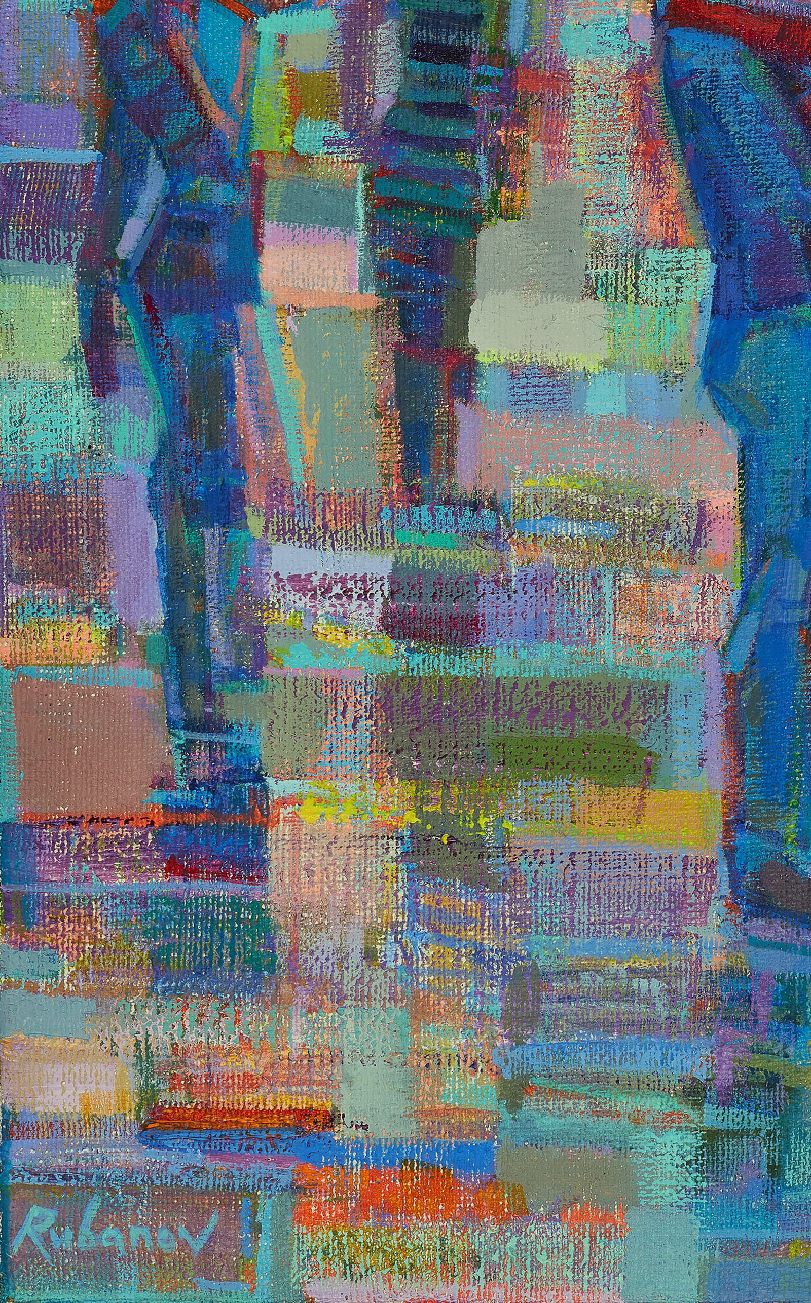 Acrylic painting Two in the Noise of the Rain Alexey Rubanov - 4