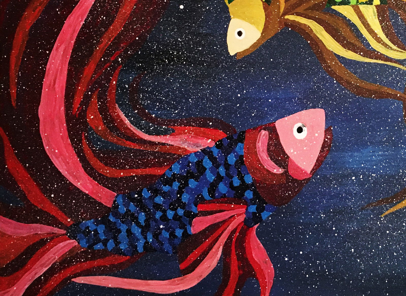 Acrylic painting Dance of Two Universes Irina Sitaylo - 4