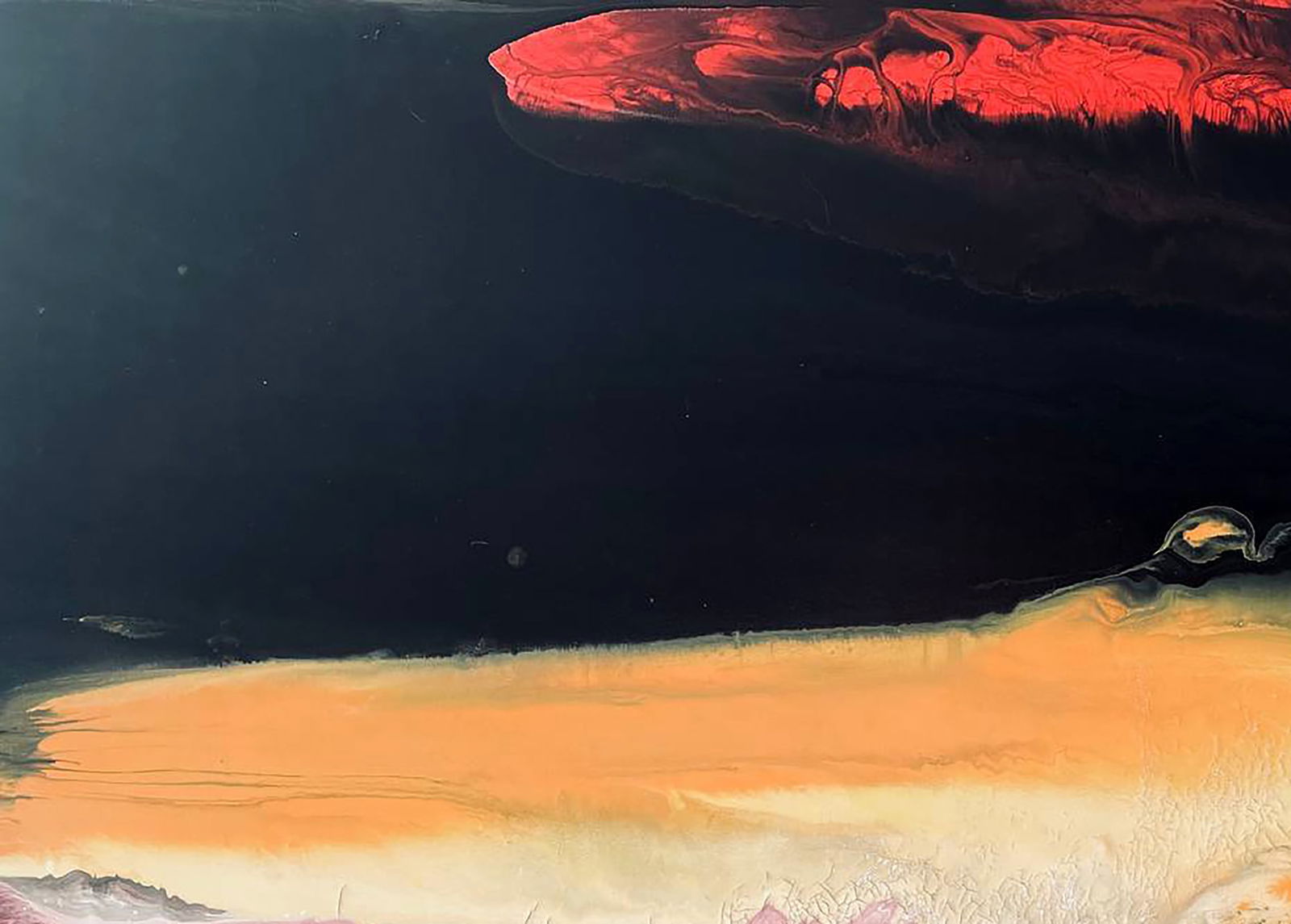 Acrylic painting On the Edge of Fire and Silence Irina Sitaylo - 2