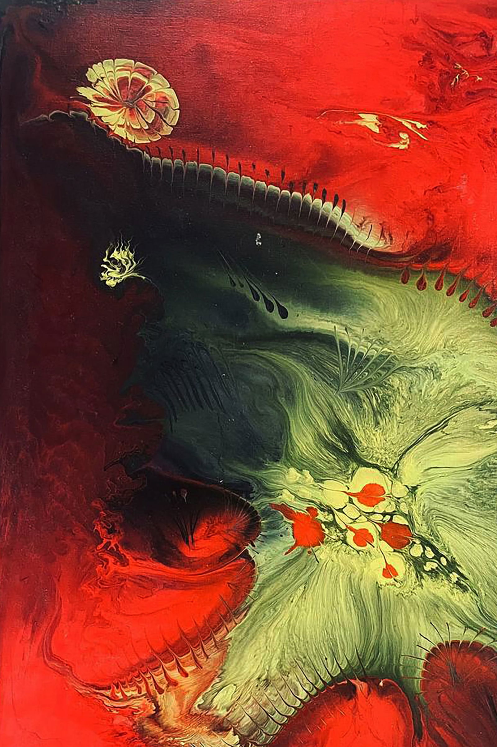 Acrylic painting The Birth of Power in Flame Irina Sitaylo - 2