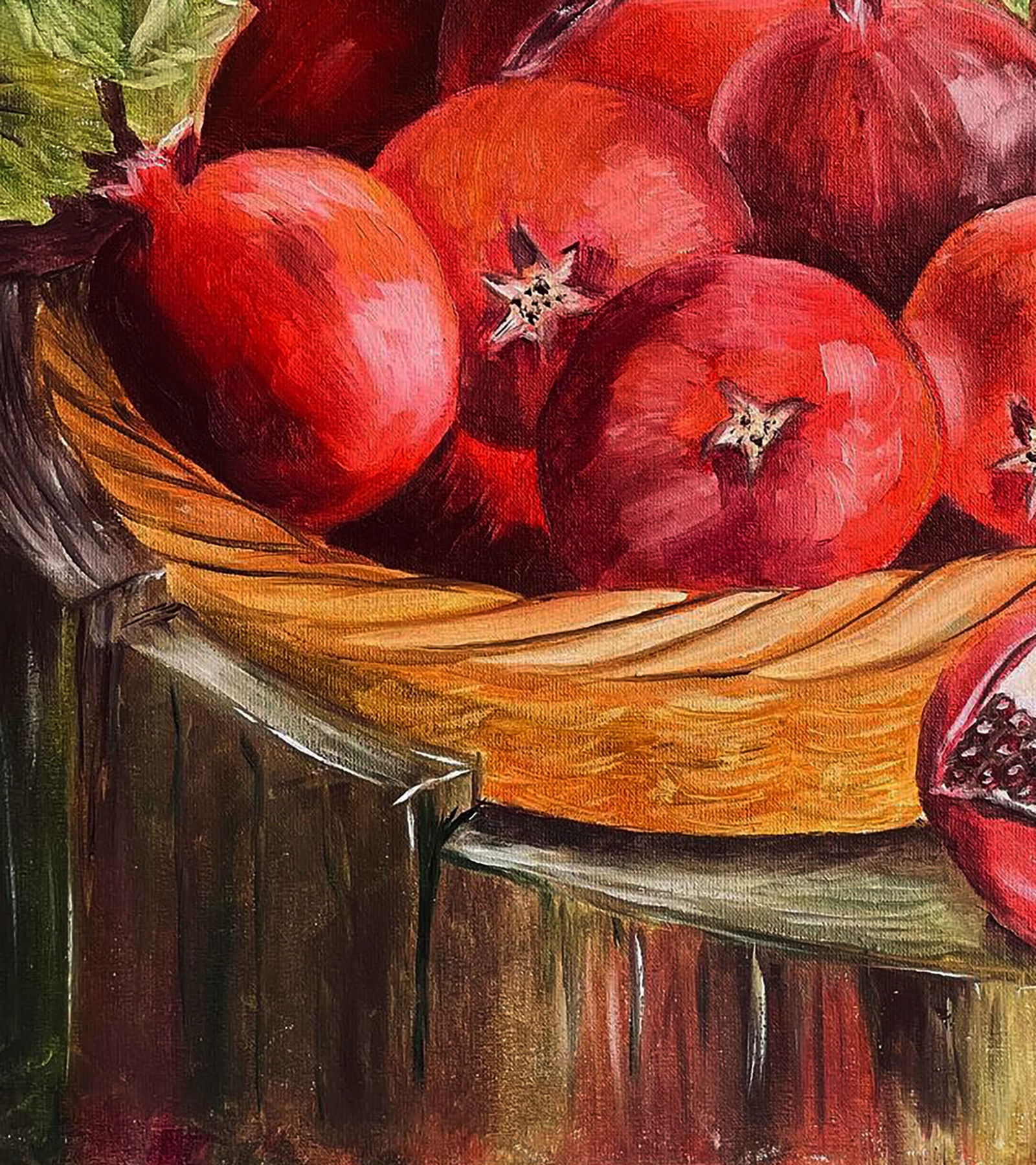 Oil painting The Generosity of a Pomegranate Basket Irina Sitaylo - 4