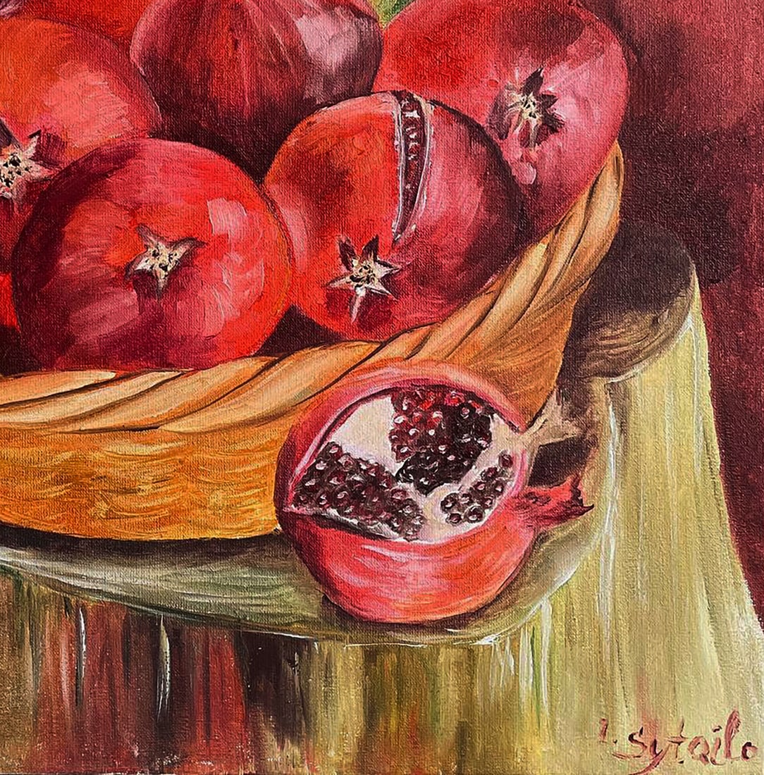 Oil painting The Generosity of a Pomegranate Basket Irina Sitaylo - 5